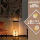 Ver imagem 3 de Abajur de Chão Bivolt Telinha Palha Estilo Retro Decorativa:branco