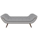 Ver imagem 3 de Kit Cabeceira Estofada Box King Valencia e Recamier Veneza 195 Cm Tca 940 - Veludo Cinza