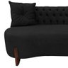 Sofá 3 Lugares Orgânico Curvo Tókio 180cm Couro Preto - 5