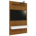 Ver imagem 1 de Painel para Tv até 55 Polegadas Ripado Impressão 3d Egeo com Nicho 1,35m Cedro Off White Edn