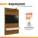 Ver imagem 7 de Painel para Tv até 55 Polegadas Ripado Impressão 3d Egeo com Nicho 1,35m Cedro Off White Edn