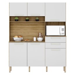Cozinha Montesa 6 Portas e 2 Gavetas Freijó Supremo - Kits Paraná - 1