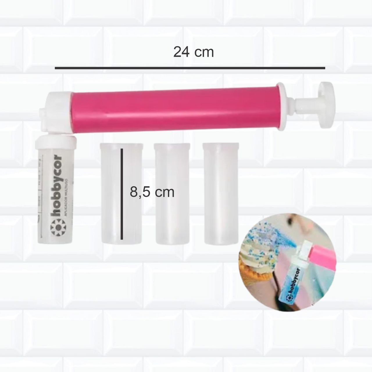 Kit Confeitaria Bailarina + Espátulas + Bicos + Pulverizador - 5