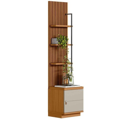 Módulo Lateral Complementar Painel Ripado Naturale-off White