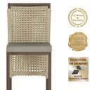 Ver imagem 3 de Mesa Bistrô e 2 Banquetas Roma Marrom Corda Náutica Estofado 8 Trama Original