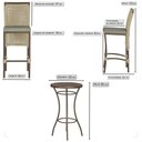 Ver imagem 2 de Mesa Bistrô e 2 Banquetas Roma Marrom Corda Náutica Estofado 8 Trama Original