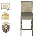 Ver imagem 4 de Mesa Bistrô e 2 Banquetas Roma Marrom Corda Náutica Estofado 8 Trama Original