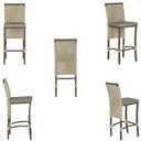 Ver imagem 5 de Mesa Bistrô e 2 Banquetas Roma Marrom Corda Náutica Estofado 8 Trama Original