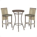 Ver imagem 1 de Mesa Bistrô e 2 Banquetas Roma Marrom Corda Náutica Estofado 8 Trama Original