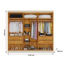 Ver imagem 4 de Guarda Roupa Oxford 6 Portas 4 Ripadas 4 Gavetas Mdf - Mademarcs