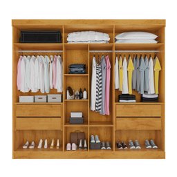 Guarda Roupa Oxford 6 Portas 4 Ripadas 4 Gavetas Mdf - Mademarcs - 3