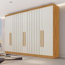 Ver imagem 1 de Guarda Roupa Oxford 6 Portas 4 Ripadas 4 Gavetas Mdf - Mademarcs