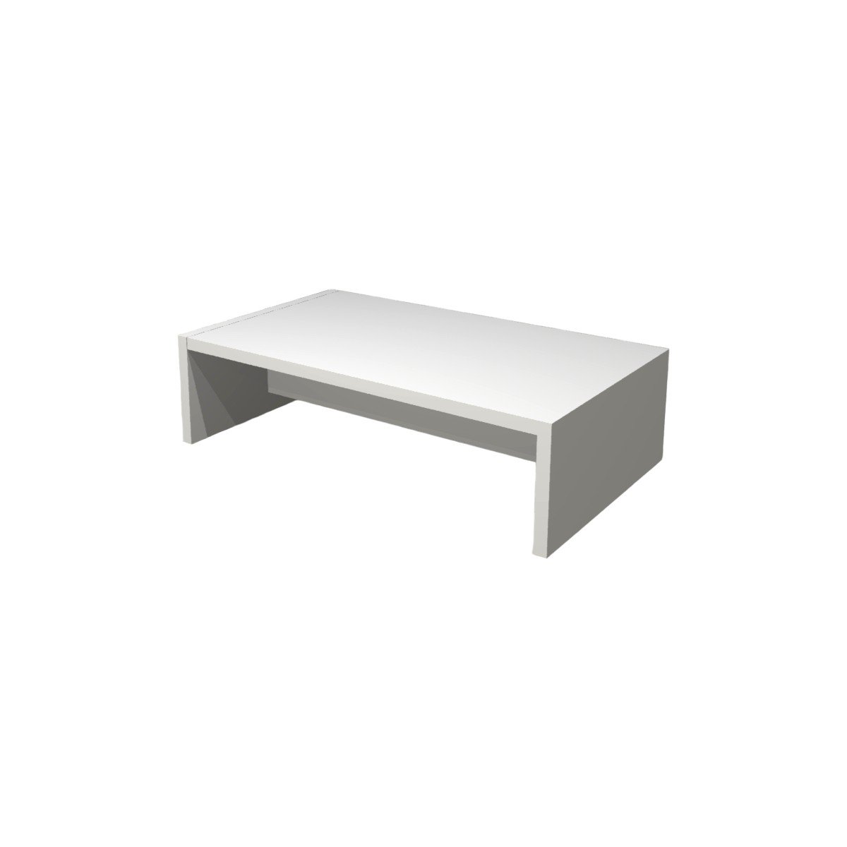 Escada Patamar com Um Degrau 14cm para Maca em Mdf Branco