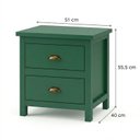 Ver imagem 4 de Mesa de Cabeceira com 2 Gavetas Versatille
