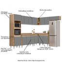 Ver imagem 3 de Armário de Cozinha Modulada de Canto 8 Peças CP02 Balcão com Tampo Castanho/Cinza - Lumil Lumil Móve