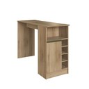 Ver imagem 1 de Bancada Balcão/Mesa Ilha de Cozinha Gourmet com Adega e 1 Porta 140cm Atenas Fidelitá Castani