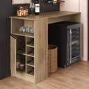 Ver imagem 3 de Bancada Balcão/Mesa Ilha de Cozinha Gourmet com Adega e 1 Porta 140cm Atenas Fidelitá Castani