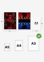 Ver imagem 6 de 2 Quadros A3 Stranger Things Lab c/ Vidro e Moldura Branca:A3