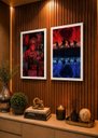Ver imagem 5 de 2 Quadros A3 Stranger Things Lab c/ Vidro e Moldura Branca:A3