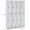 Armário Roupeiro De Aço 8 Portas Grande Vestiário Academia Locker - Montavel - 2
