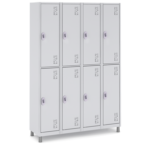 Armário Roupeiro De Aço 8 Portas Grande Vestiário Academia Locker - Montavel