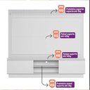 Ver imagem 3 de Estante Home Guararapes para até Tv 75'' Nature Off White-petra - Linea Brasil