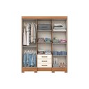 Ver imagem 3 de Guarda Roupa Casal 6 Portas (1 C- Espelho) e 3 Gavetas Briz B23 Branco - Henn