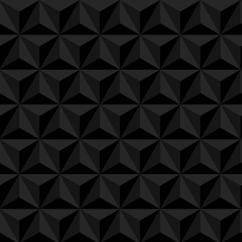 Papel de Parede Geométrico 3d Triângulos Pretos - 1,50x0,50m