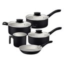 Ver imagem 1 de Jogo de Panelas Antiaderente Linz Tramontina 5pçs Preto