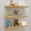 Ver imagem 4 de Kit 3 Prateleiras de Madeira Infantil para Livros – Theo