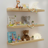 Kit 3 Prateleiras de Madeira Infantil para Livros – Theo - 2