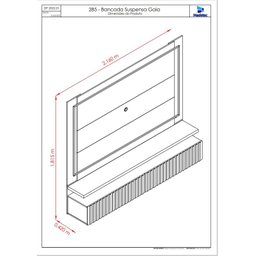 Painel Gaia para Tv de até 75 Polegadas - Cumaru - Madetec - 4