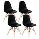 Ver imagem 3 de Mesa Redonda Eames 100cm Branco + 4 Cadeiras Preto