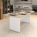 Ver imagem 1 de Mesa de Jantar 6 Lugares Cozinha 200x100cm Mdp Netmobil - Dubai