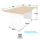Ver imagem 5 de Mesa de Jantar 6 Lugares Cozinha 200x100cm Mdp Netmobil - Dubai