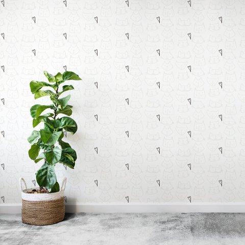 Papel de Parede Gatos 1 Arte Destaque 2 Metros