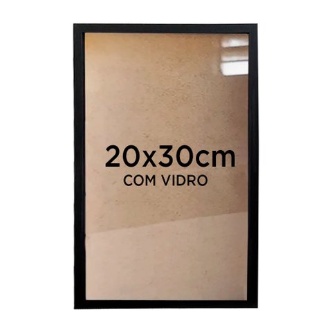 Moldura Quadro Caixa 3cm 20x30cm Foto Poster Ilustração com Vidro - Várias Cores Tacolado Moldura Ca