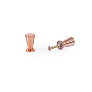 Kit C/ 10 Puxador Tulipa Ponto Puxadores De Gaveta Armario Colonial: Rose gold
