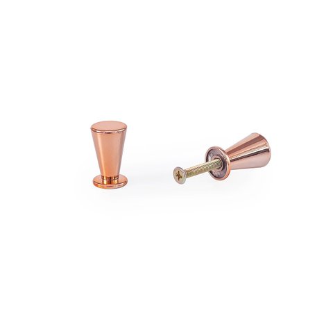 Kit C/ 10 Puxador Tulipa Ponto Puxadores de Gaveta Armario Colonial: Rose Gold