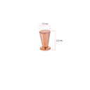 Ver imagem 2 de Kit C/ 10 Puxador Tulipa Ponto Puxadores de Gaveta Armario Colonial: Rose Gold