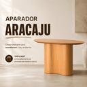 Ver imagem 3 de Aparador Aracaju 140cm c/ Laminado Madeira Natural Luxo Hall