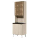 Ver imagem 1 de Paneleiro 4 Portas MDF Vidro 70x221 cm Kali 1834862 Bianco Toq Nicioli