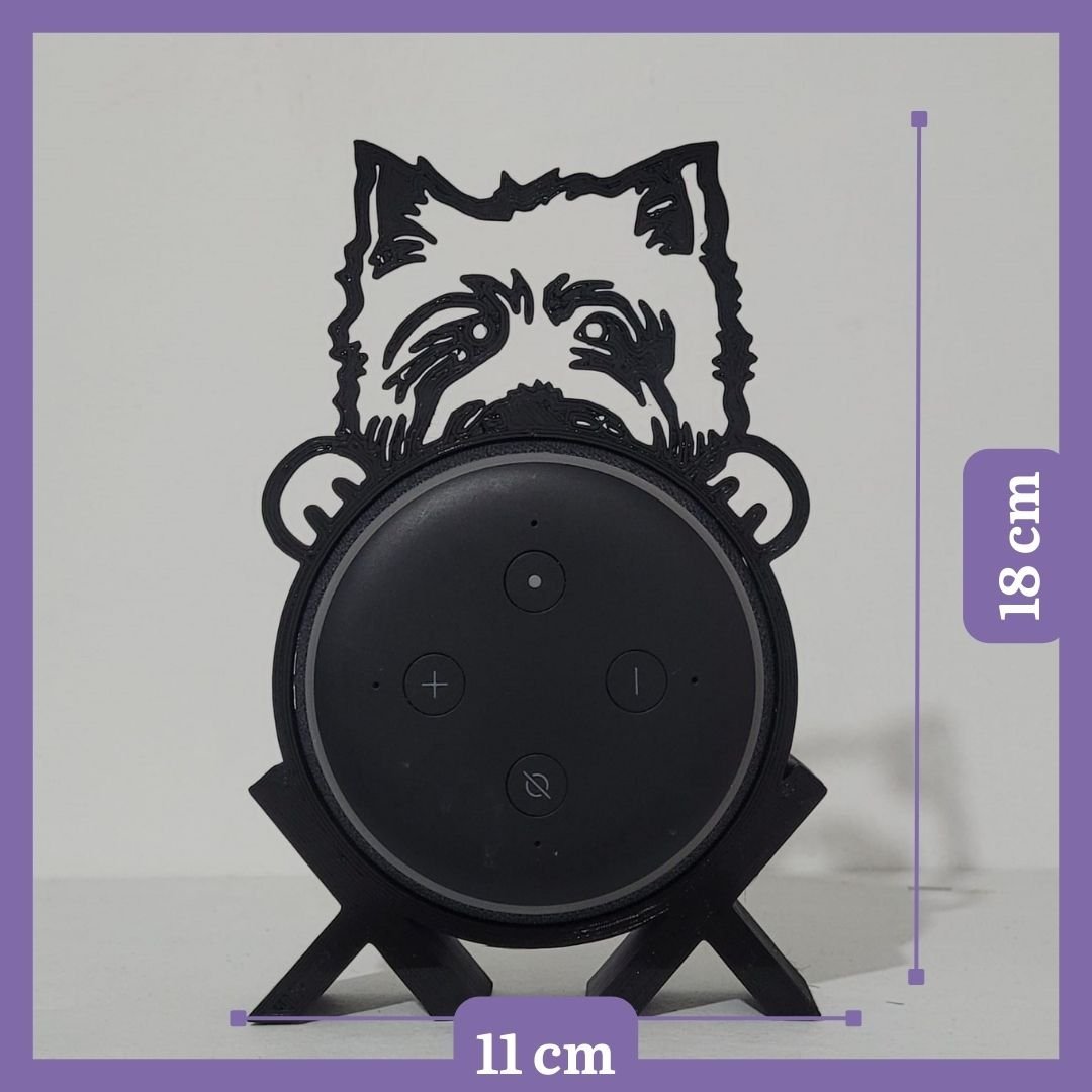 Suporte de Alexa para Echo Dot 3 "west Terrier" Preto - 6