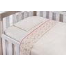 Jogo de Lençol de Berço Americano para Bebê Menina 3 Peças 100% Algodão:rosa-floratta - 2