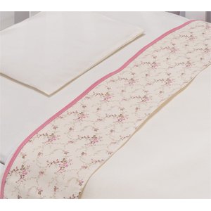 Jogo de Lençol de Berço Americano para Bebê Menina 3 Peças 100% Algodão:rosa-floratta