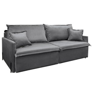 Sofá Gales 210cm - Cinza Konfort
