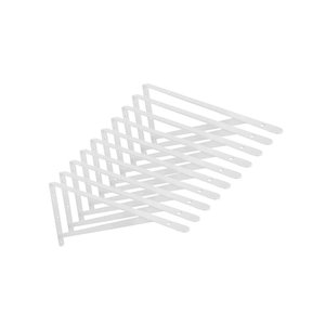 Kit 10 Peças Suporte Mão Francesa P/ Prateleira de 25cm- Branca