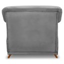 Ver imagem 6 de Kit 2 Poltronas Para Sala de Estar Vênus Veludo Pés Castanho - Pallazio - Cinza Grafite