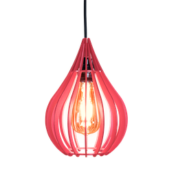 Luminária Teto Lustre pendente balcão cozinha sala chile:Vermelho - 2
