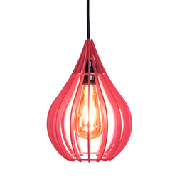 Luminária Teto Lustre pendente balcão cozinha sala chile:Vermelho - 1